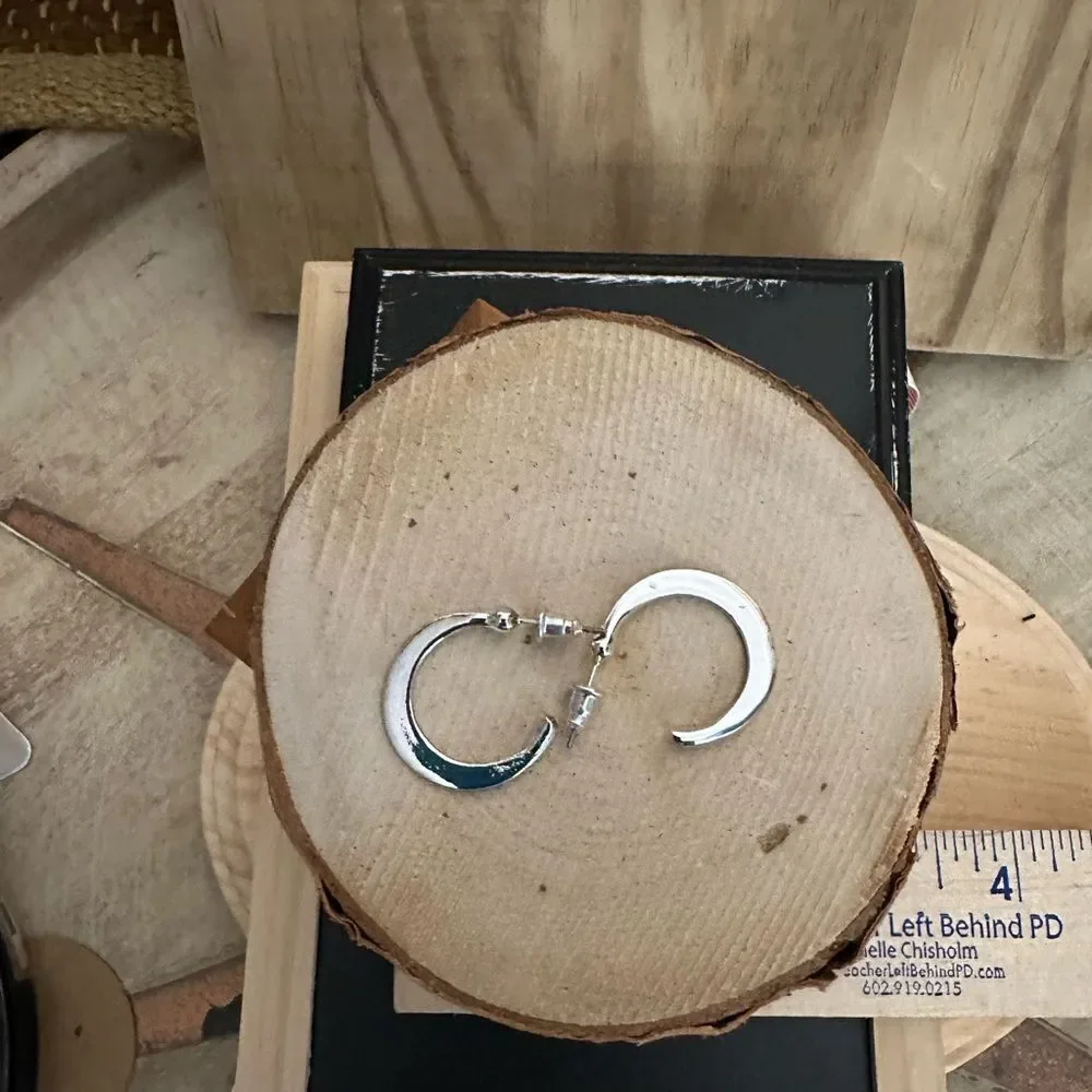Elegant Silver Hoop Earrings